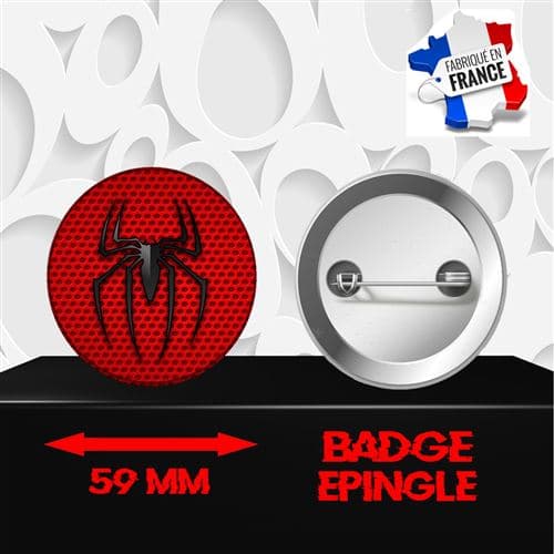 Badge à épingle 59 mm Logo Super Héros Spiderman 0027