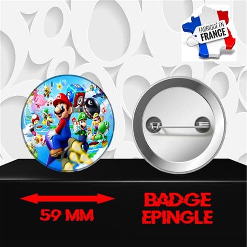 Badge à épingle 59 mm Super Mario 0015